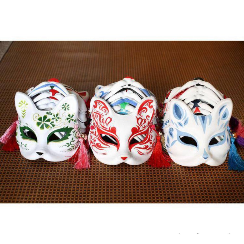 Bán Kitsune Mask - Mặt Nạ trắng- Mặt nạ cáo Siêu rẻ