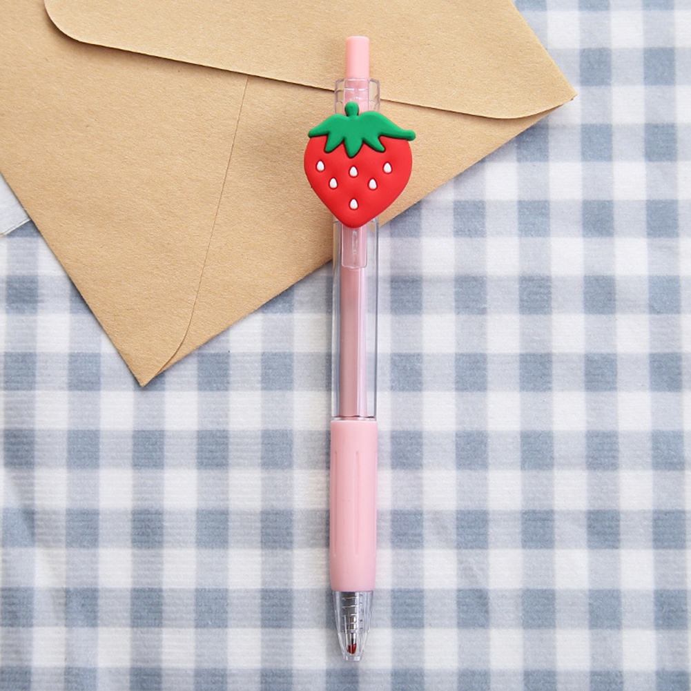 Cute Pure Retractable Gel Ink Pens Cartoon Kawaii School Black 0.5mm For Writing Journaling Taking Notes School Office Home