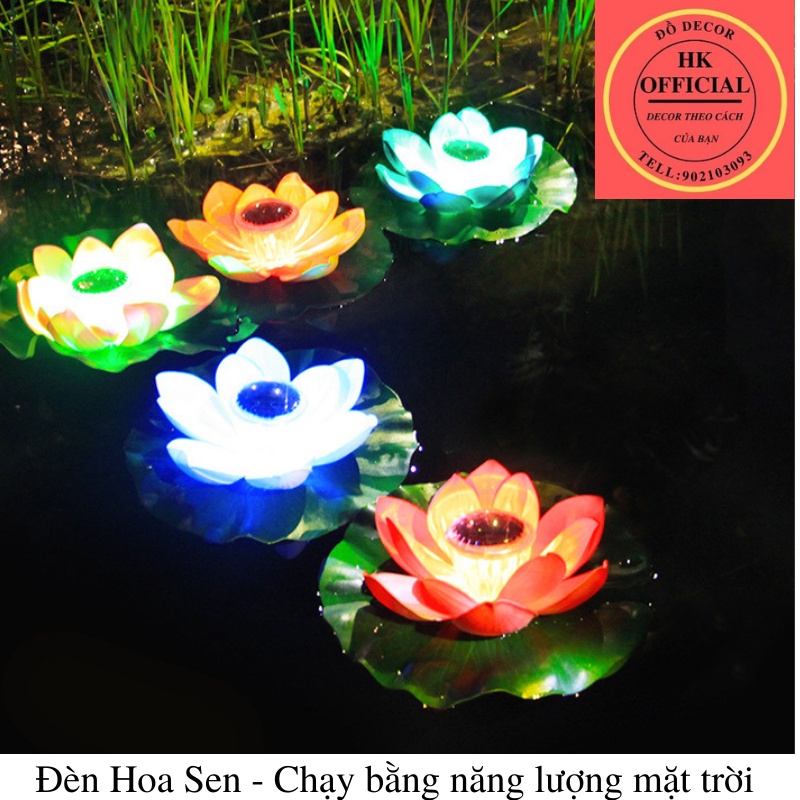Đèn hoa sen Năng Lượng Mặt Trời chống nước IP65 trang trí sân vườn,bể cá cảnh,....