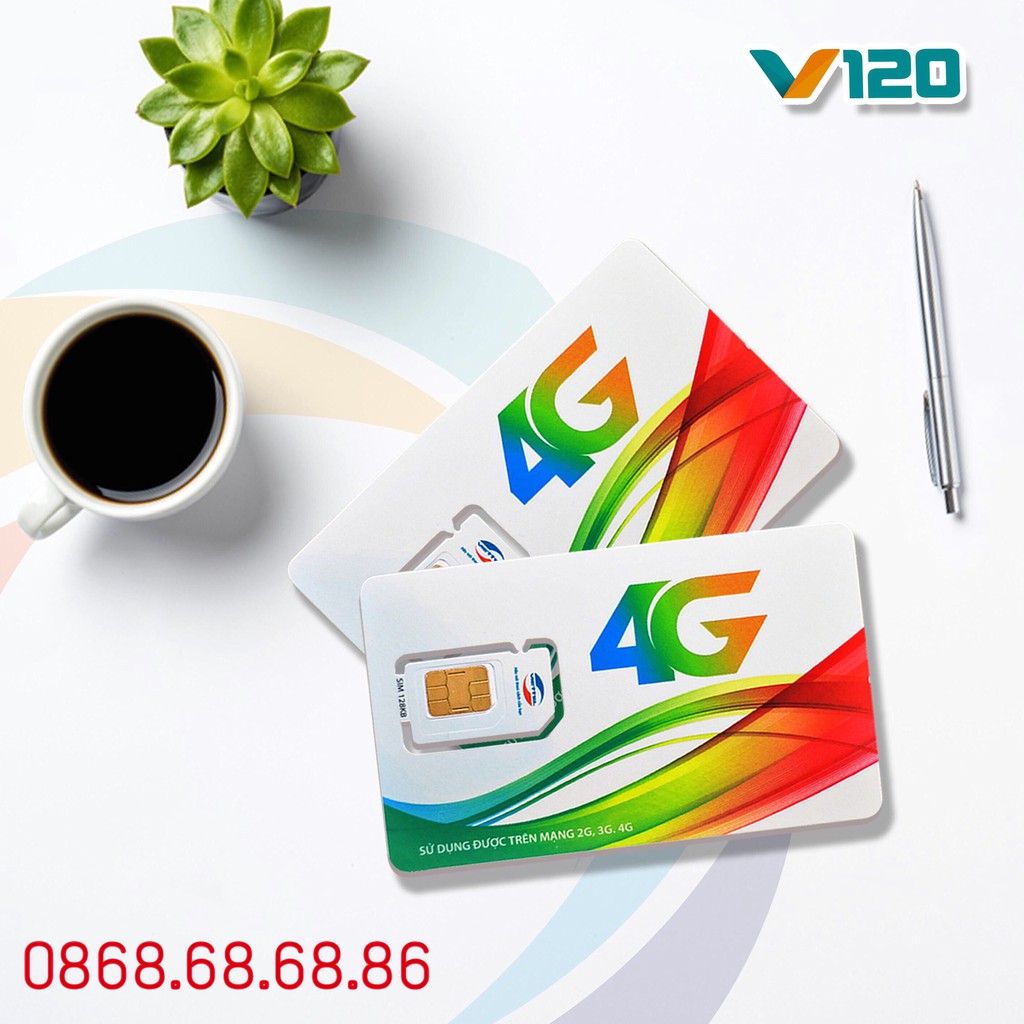 Sim Số Đẹp VIETTEL - Gói V120N - Sim Tứ Quý, Sảnh Tiến - Hàng Chính Hãng ( TẶNG KÈM KÍNH CƯỜNG LỰC IPHONE)