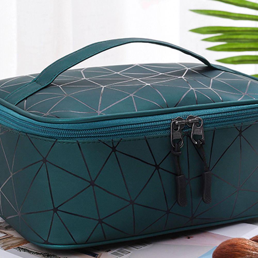 Túi Đựng Mỹ Phẩm Kháng Nước Màu Trơn Cỡ Lớn Thời Trang Vintage