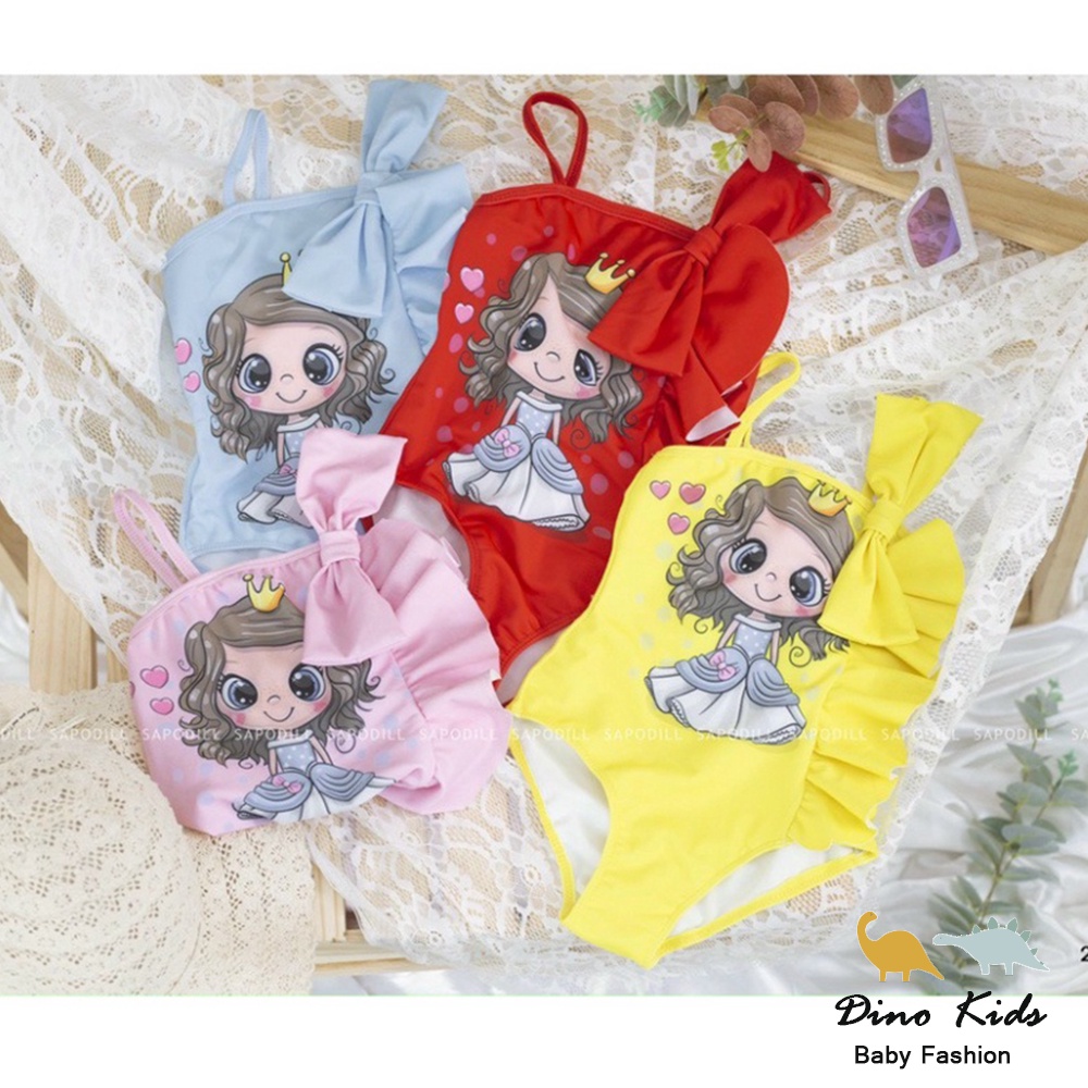 Đồ bơi bé gái, bộ Bikini công chúa 4 màu cho bé