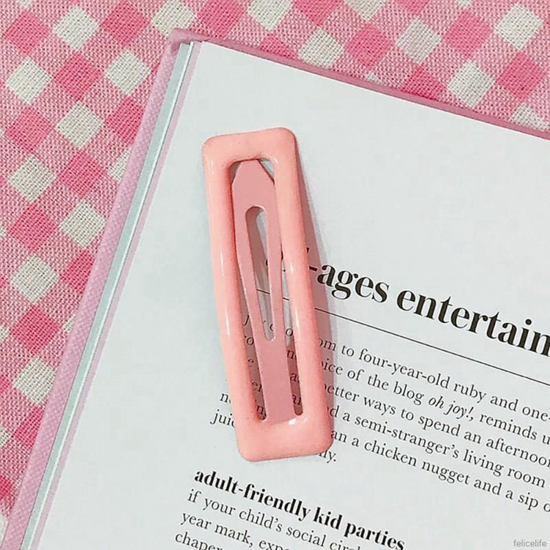 Kẹp tóc bản to trơn màu cá tính cho nữ