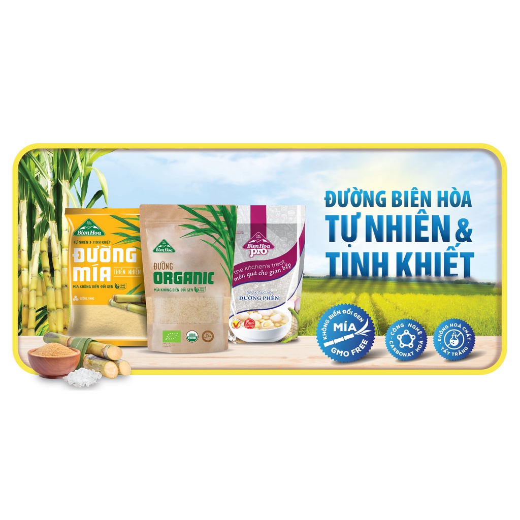 Combo 3 Đường Phèn Vàng Thiên Nhiên 500g/túi