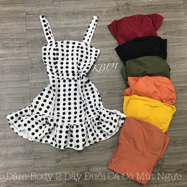 Đầm Body 2 Dây Đuôi Cá Có Mút Ngực - TK03
