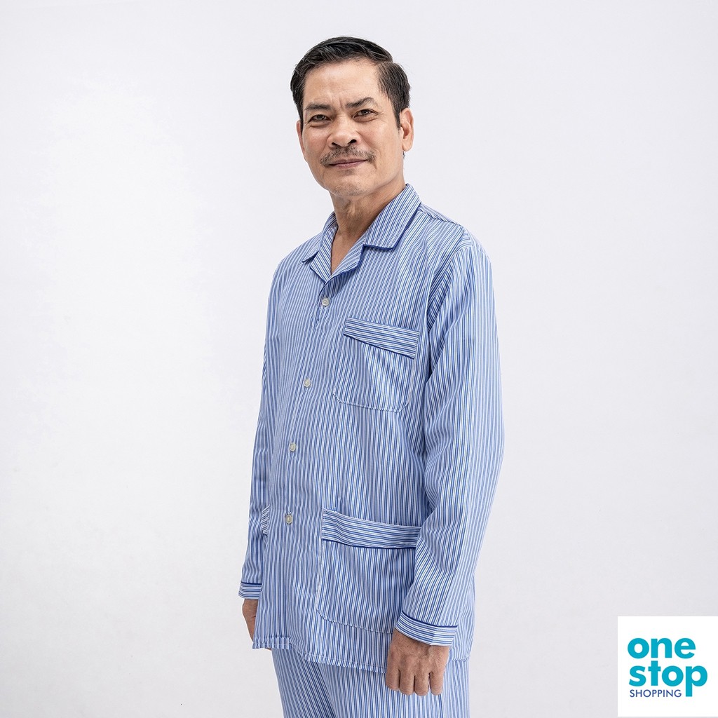 Bộ đồ pijama dài tay mặc nhà thời trang trung niên nam one shop