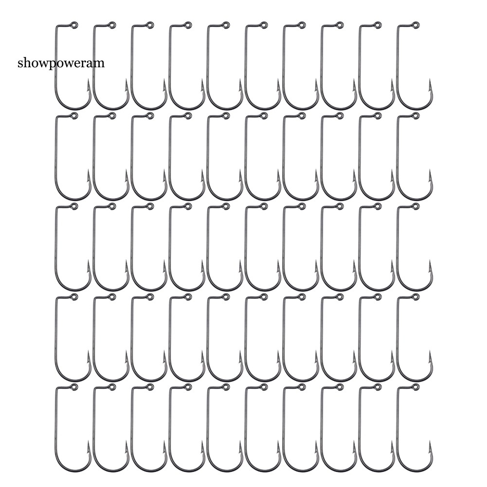 Set 100 móc câu cong 90 độ bằng thép carbon chất lượng cao cho câu cá biển
