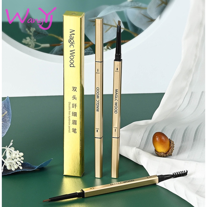 Bút Kẻ Lông Mày Hai Đầu Chống Thấm Nước Dành Cho Người Mới Bắt Đầu