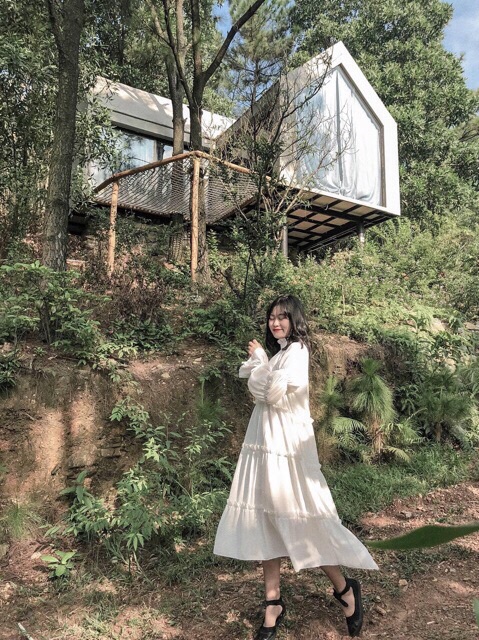 (Sẵn) VÁY BABYDOLL VOAN XẾP TẦNG / Đầm trắng dài công chúa ( có ảnh thật ) | BigBuy360 - bigbuy360.vn