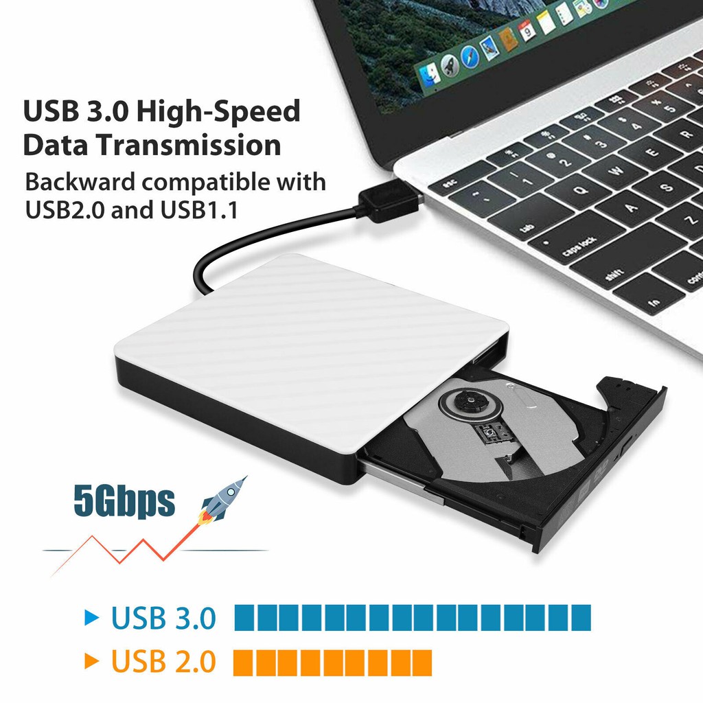 Ổ Đĩa Ngoài Usb 3.0 Dvd Rw Cd Rom Cho Laptop Pc | BigBuy360 - bigbuy360.vn