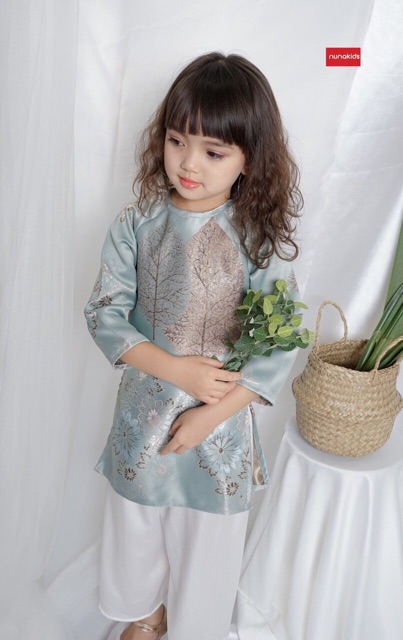 Set áo dài gấm ngọc cao cấp