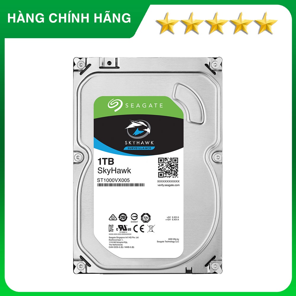 HDD 1TB Seagate Skyhawk, ổ cứng giám sát lắp cho đầu ghi hình camera | BigBuy360 - bigbuy360.vn