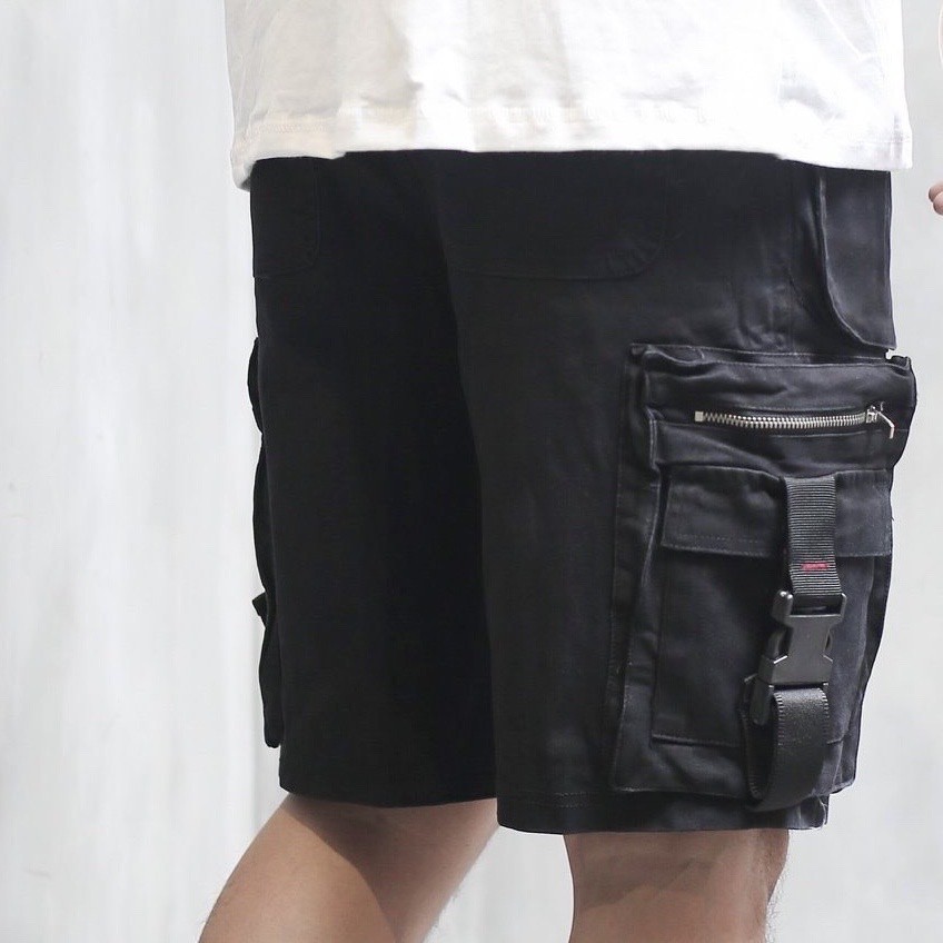 Quần Đùi Kaki Nam Cao Cấp Co Giãn, Dày Dặn, Túi Hộp Zip Có Khóa Gài Cá Tính, Thoải mái, Năng Động. Thời Trang SK007