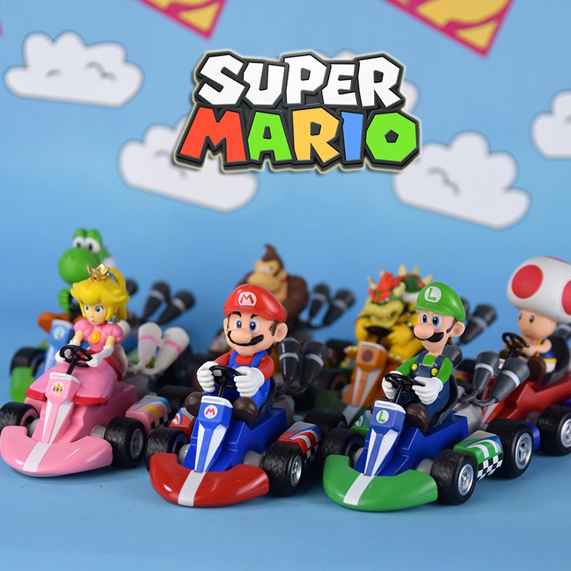 Mô hình xe đua super mario 12cm 7 kiểu