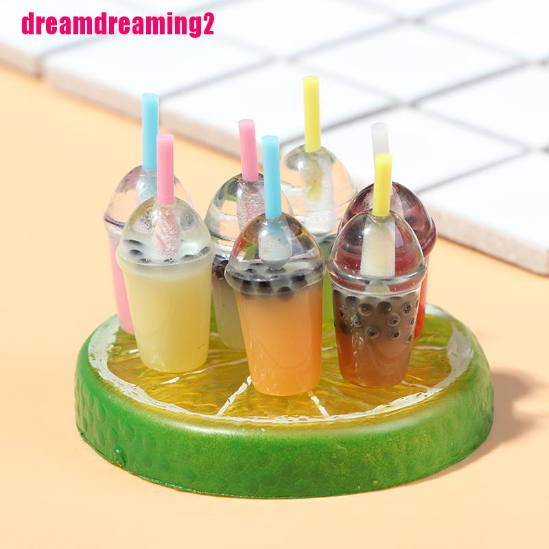 Bộ 5 Ly Trà Sữa Trân Châu Trang Trí Nhà Búp Bê Tỉ Lệ 1 / 12