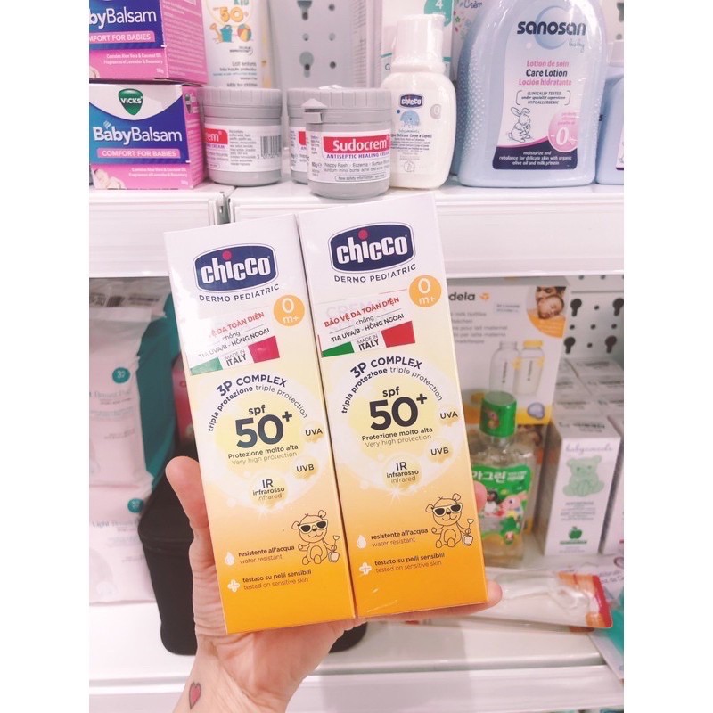 Kem Chống Nắng 3 Tác Động SPF 500+ Chicco Chính Hãng Nhập Khẩu Ý
