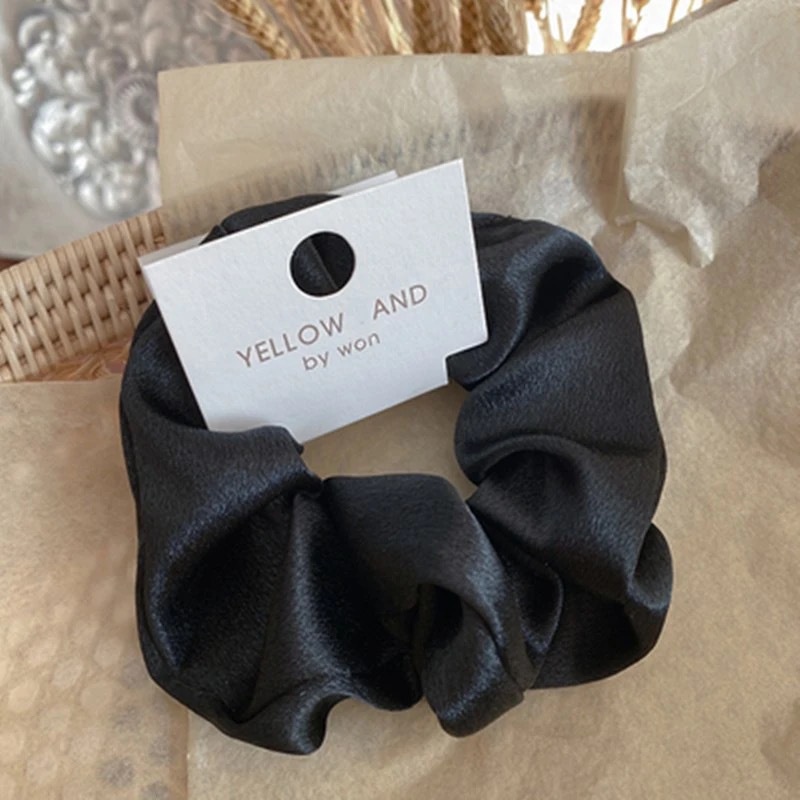 Scrunchies lụa cột tóc màu pastel trơn cao cấp iLita - Dây buộc tóc scrunchie set dễ thương sang trọng