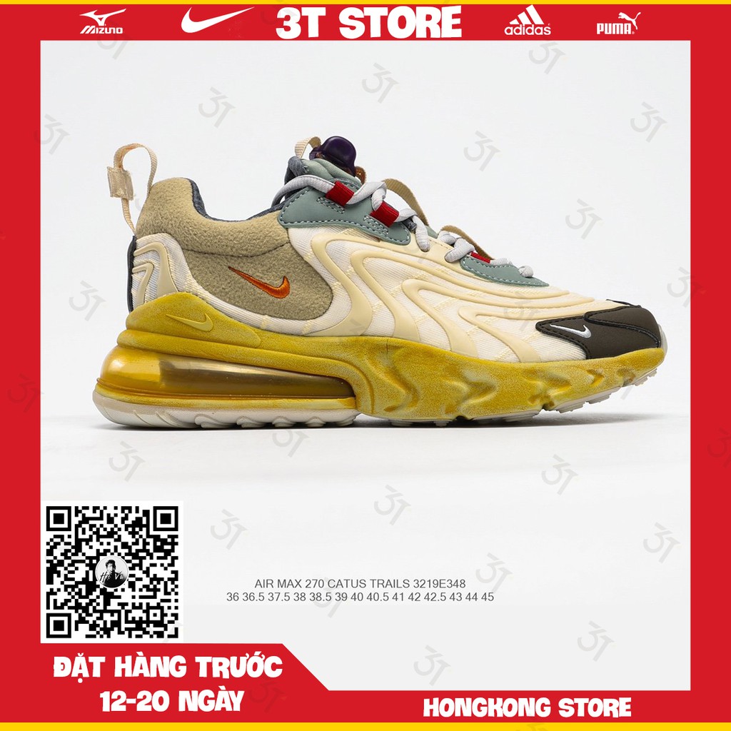 GIÀY SNEAKER MÃ SẢN PHẨM_Travis Scott x Nike Air Max 270 Reac NHIỀU MÀU PHONG CÁCH FULLBOX + FREESHIP KHI MUA 2 SẢN PHẨM