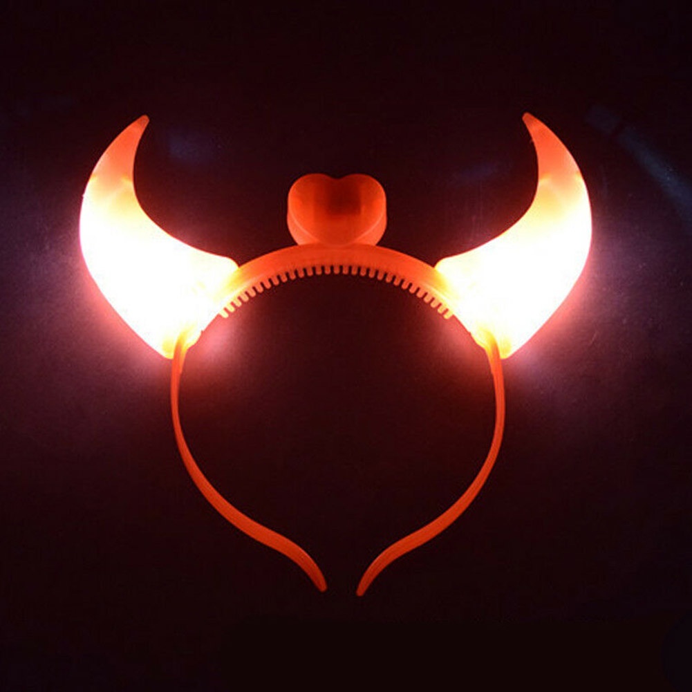 Cài tóc có đèn LED hình sừng quỷ hóa trang lễ halloween