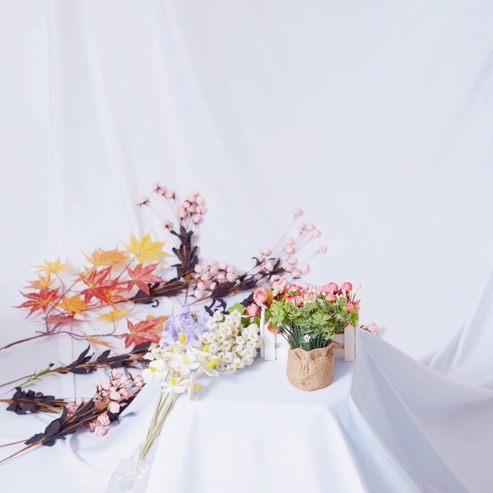 Bộ Vải Treo Tường Màu Trắng Dùng Trang Trí Phông Nền Chụp Ảnh Dành Cho Trẻ Em