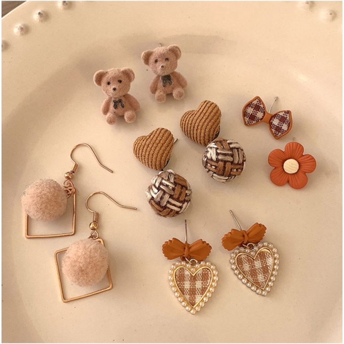 Đôi bông tai nhiều kiểu dáng tùy chọn dễ thương dành cho nữ