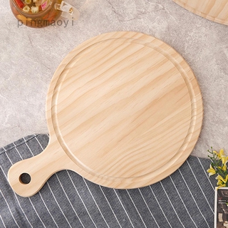 Khay gỗ tròn 9 inch có tay cầm tiện lợi dành cho đựng bánh pizza 8 inch