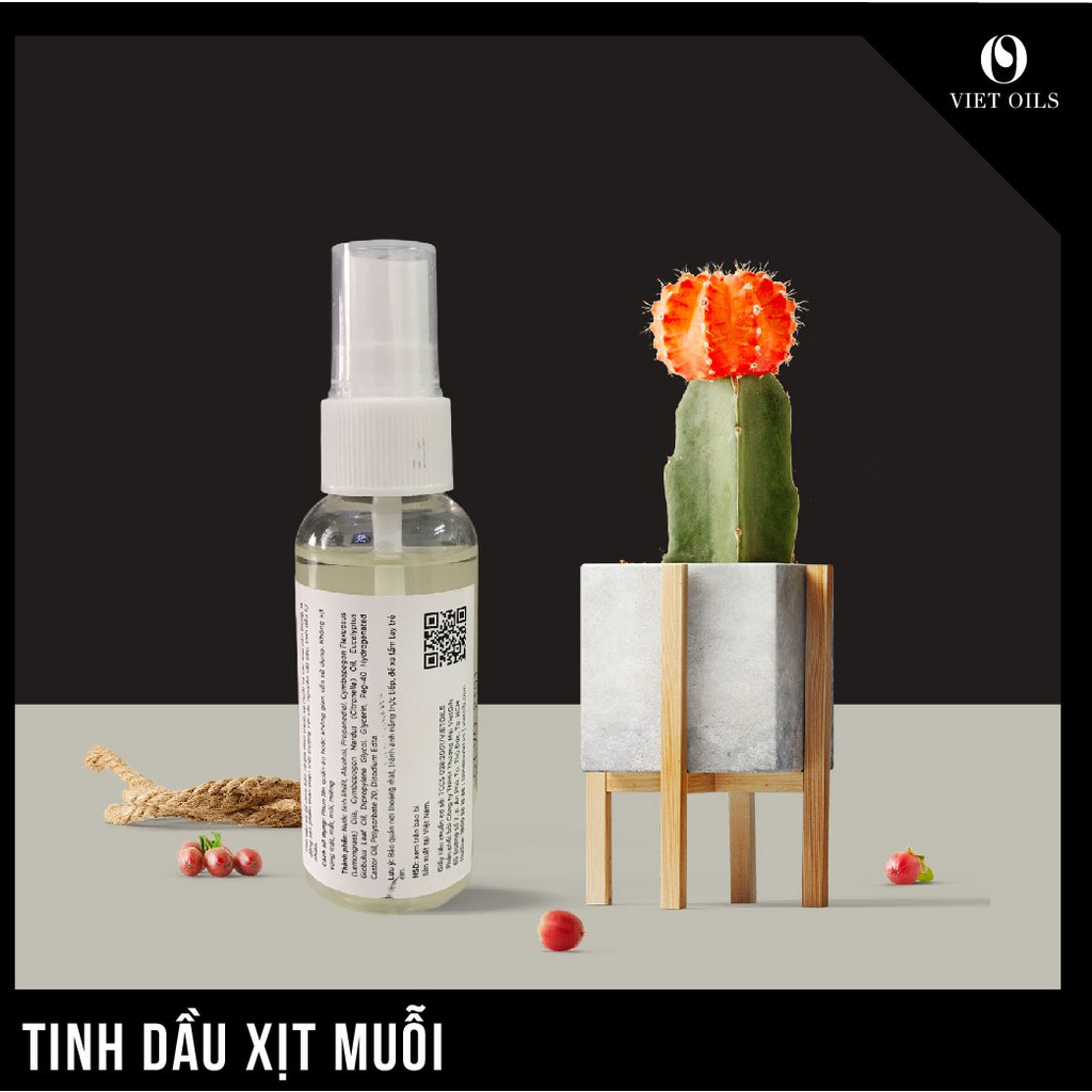 Tinh dầu xịt muỗi VietOils 50ml bảo vệ gia đình