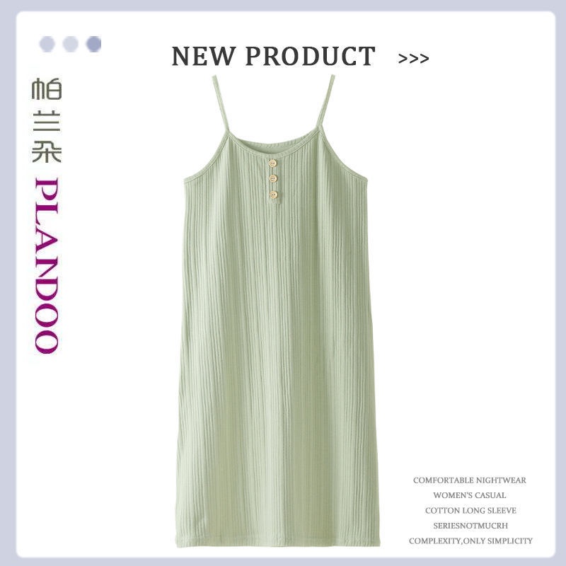 Đồ ngủ Chất cotton Mỏng Nhẹ Màu Trơn Dễ Thương Phong Cách Hàn Quốc Thời Trang Cho Nữ