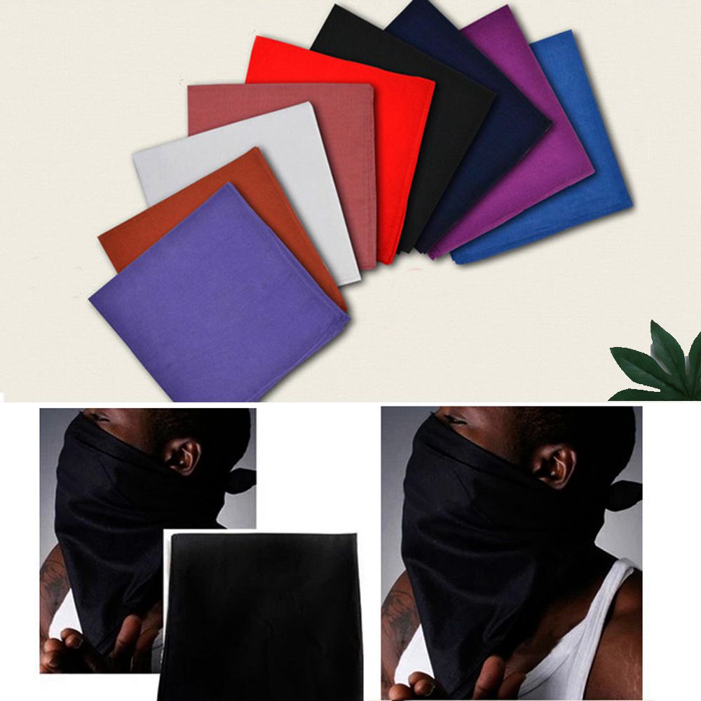 Khăn vuông choàng cổ màu trơn đa năng cho nam nữ hoạt động thể thao ngoài trời