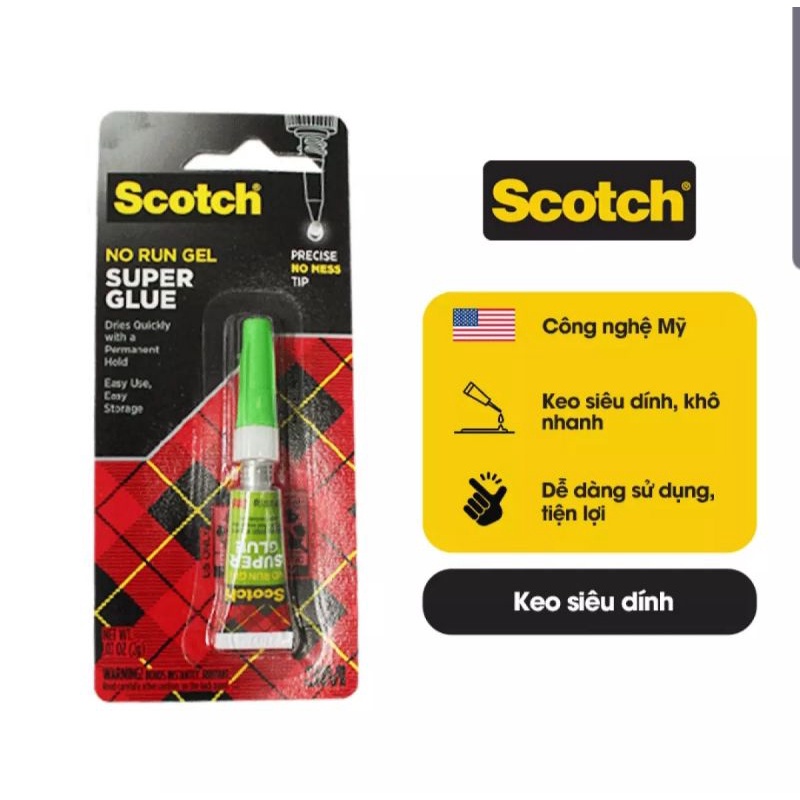 Keo dán đa năng nhanh khô 3M Scotch Super Glue AD113 2g