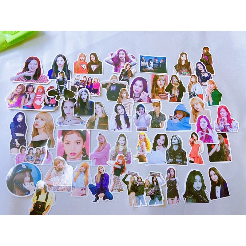 [Set 52 Cái] Sticker ban nhạc Blackpink đẹp dán trang trí laptop, mũ nón bảo hiểm, vali