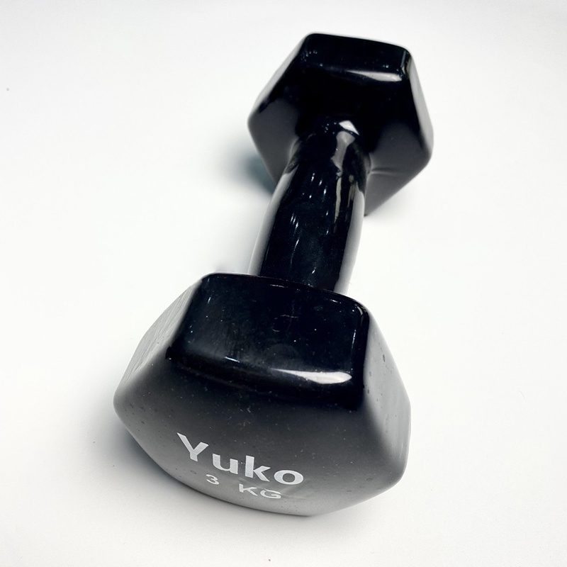 Tạ đơn tạ tay gang 3kg bọc cao su tập gym yoga chống trơn trượt, xước vỡ sàn