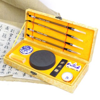 Mực tàu kèm bút lông xịn sò made in China