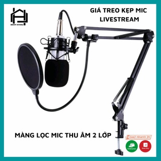 Chân kẹp mic và màng lọc thu âm Microphone NB35 - Giá đỡ kẹp bàn gắn micro livestream