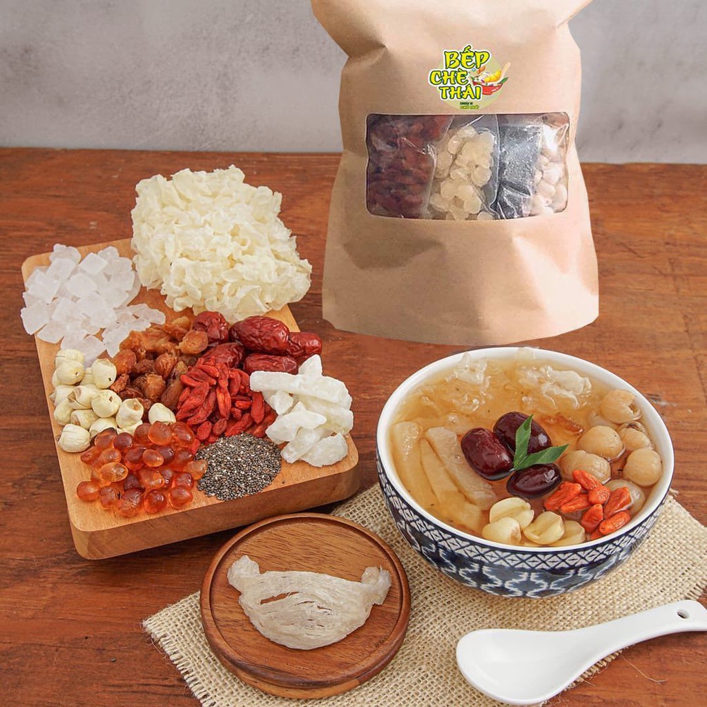Chè Dưỡng Nhan Tuyết Yến Set nguyên liệu nấu 12-15 Bát - ONFOD - 12 vị thơm ngon, bổ dưỡng | BigBuy360 - bigbuy360.vn