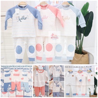 Bộ dài tay thu đông cho bé Moon 0-3Y