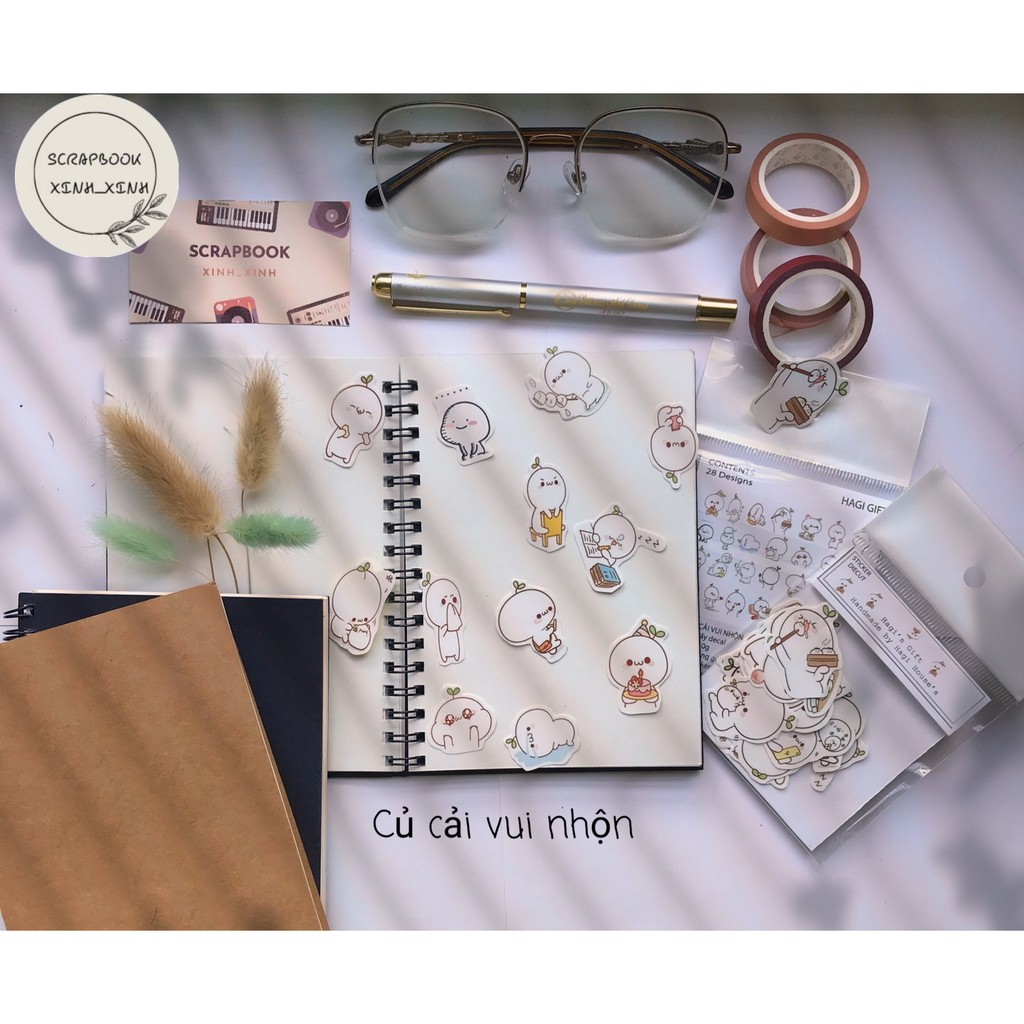 Sticker dán chủ đề hoa lá, cỏ cây vintage