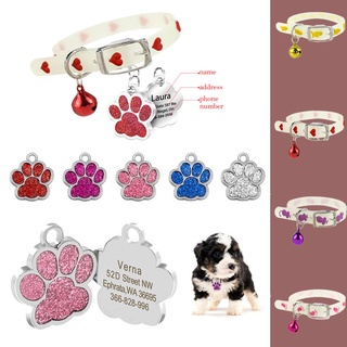   Combo  Thẻ Tên Thú Cưng -  Vòng đeo cổ sáng chói cho chó mèo   tặng kèm chuông  