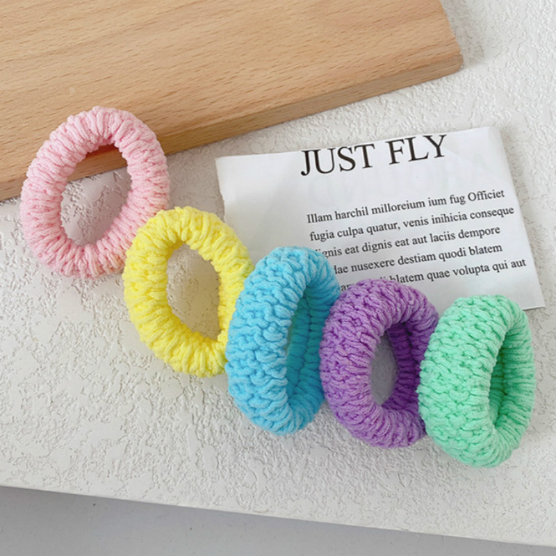Dây Buộc Tóc Cao Su Co Giãn Màu Kẹo Dễ Thương Cho Nữ