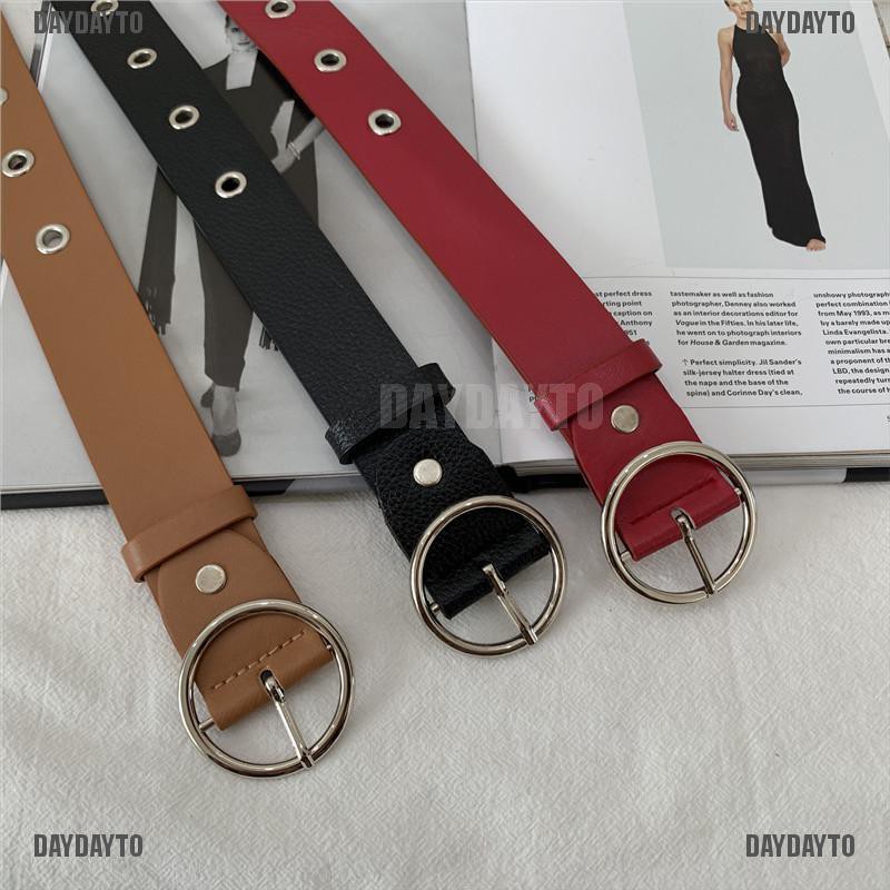 Thắt Lưng Da Khóa Tròn Thời Trang Cho Nữ