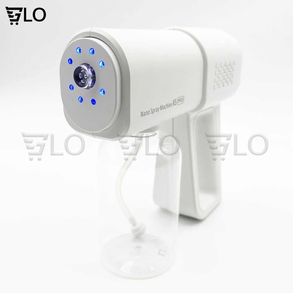 Bộ Súng Xịt Khử Khuẩn Nano K5 Pro 8 Led UV Lõi Đồng