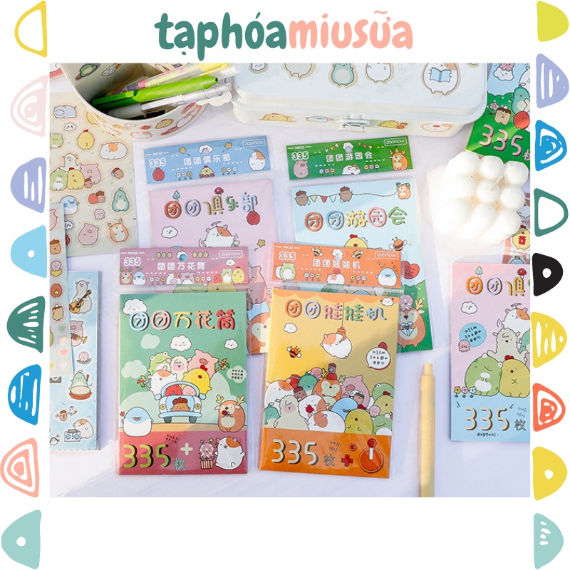 Set 335 Sticker Nhật Bản dạng quyển sổ hình Molang dễ thương - MiuSua