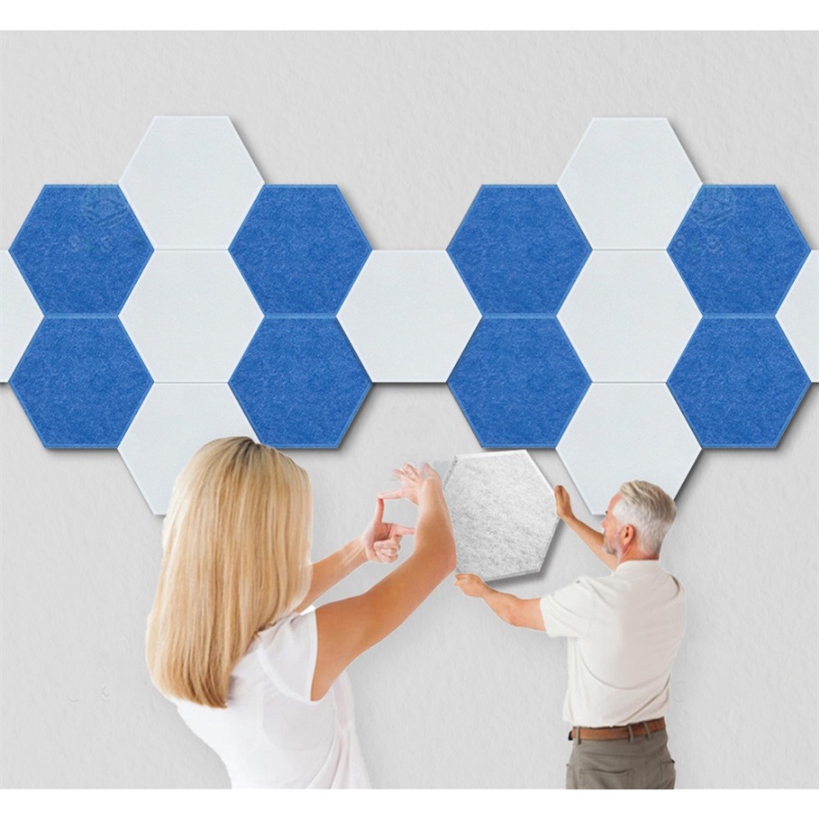 Bảng Ghim Bằng Xốp Hình Lục Giác Nhiều Màu Sắc Có Ghim Cài