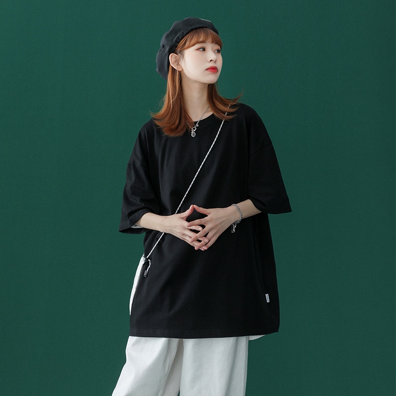  Áo thun trơn Basic tee nam nữ, áo phông unisex Oversize phông tay lỡ 11 màu.