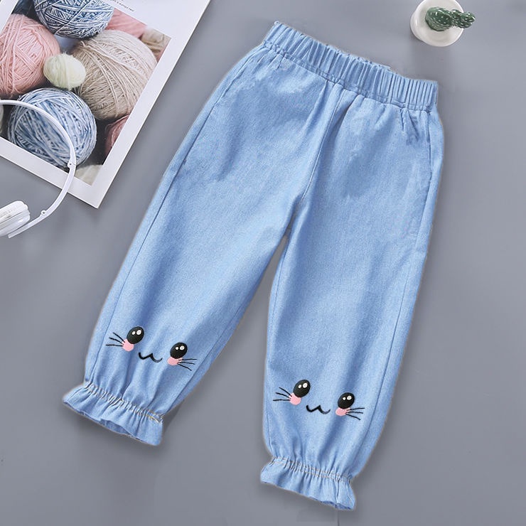 Quần Legging Thể Thao Dài Mỏng Chống Muỗi Phong Cách Mới Cho Bé Gái