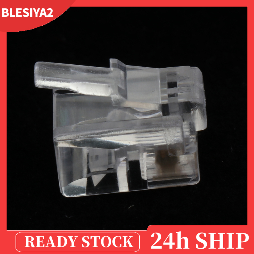 Bộ 100 Đầu Nối Dây Cáp Điện Thoại 6p4c Rj11 | BigBuy360 - bigbuy360.vn