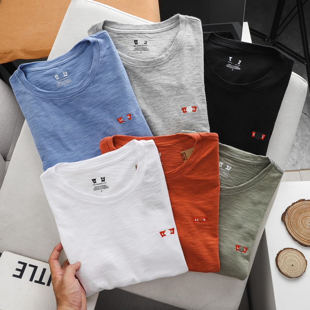 Áo thun 100% cotton xược thêu logo siêu đẹp
