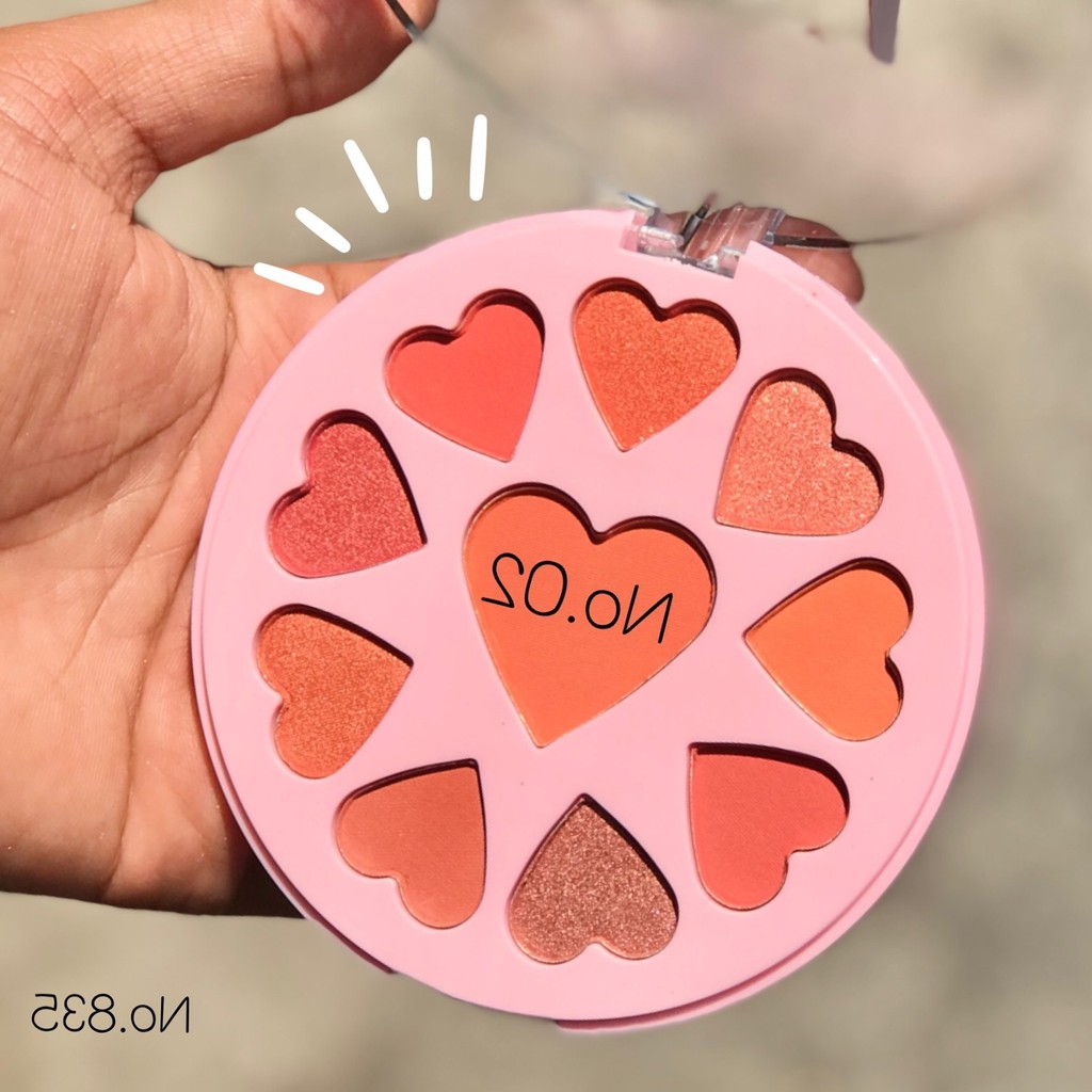 Phấn Mắt  Phấn Má Và Nền Nhũ Trái Tim Love&Sweet ANYLADY No 835 siêu đẹp | BigBuy360 - bigbuy360.vn
