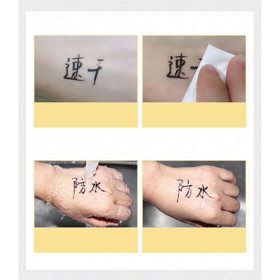 Bút Xăm Hình Ngôi Sao, Tim, mặt trăng Kèm 1 Đầu Kẻ Mắt Cá Tính | BigBuy360 - bigbuy360.vn