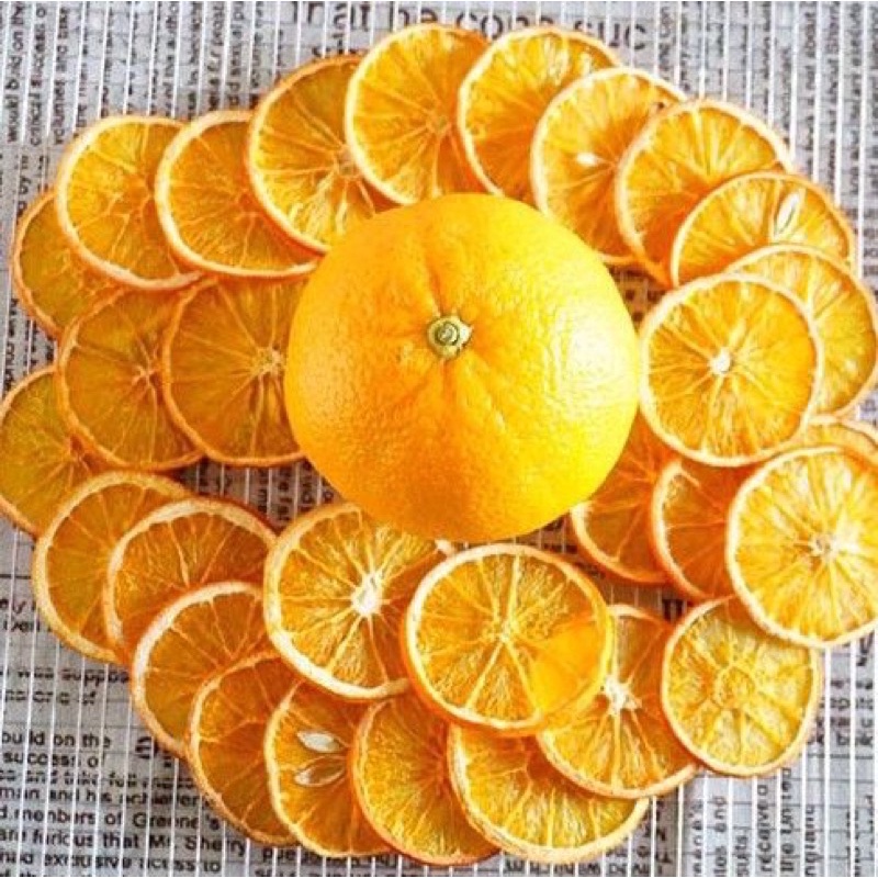 500g cam vàng cắt lát sấy khô